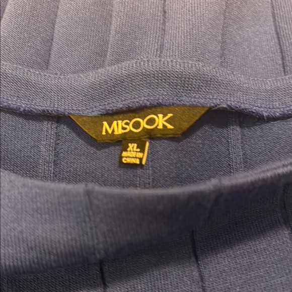 Misook Blue Ribbed Knit Top - Picture 4 of 5